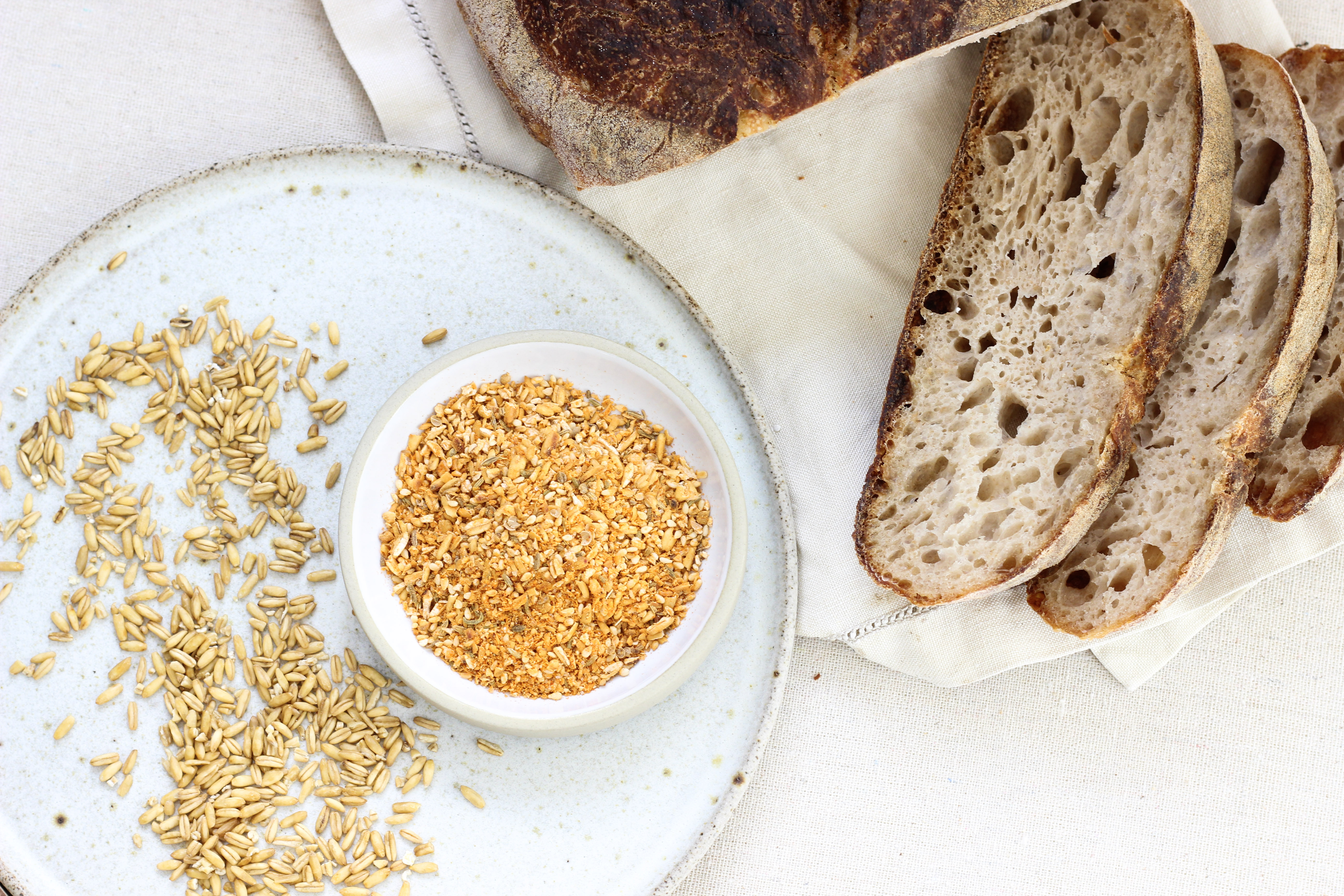 Dukkah med ristet havre