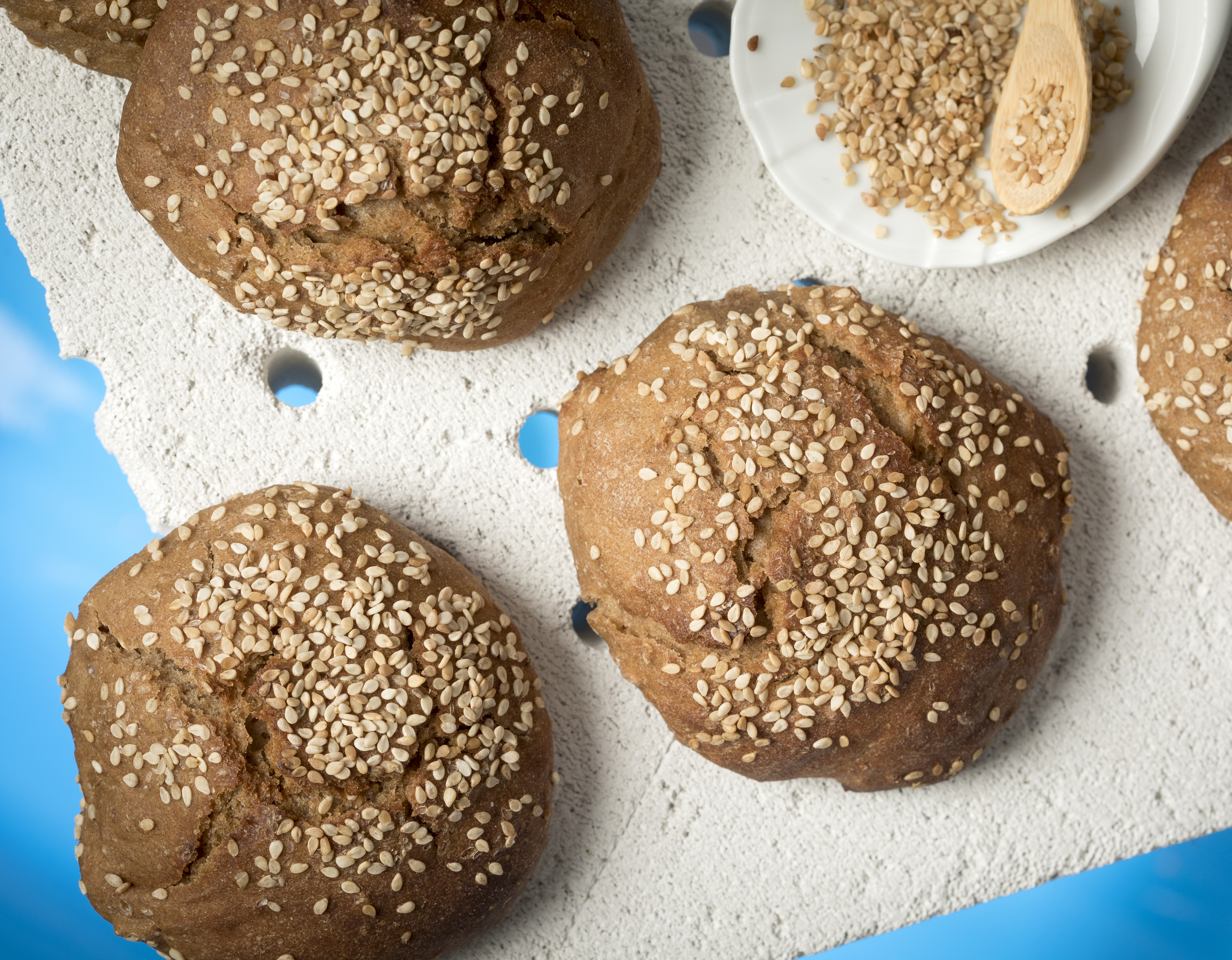 Brusebadsboller med spelt